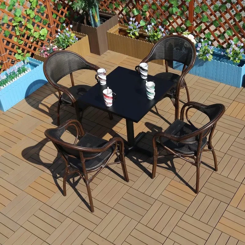 Silla Cany Mesas y sillas al aire libre fuera del balcón del patio Terraza Jardín Ocio Mesa de té silla Muebles
