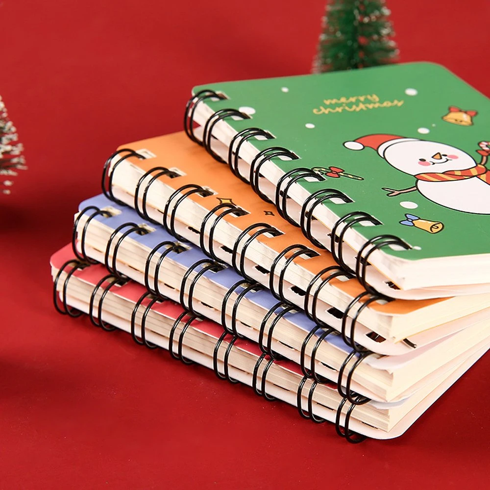 Christmas Coil Book Cute Portable Notepad Christmas Notebook