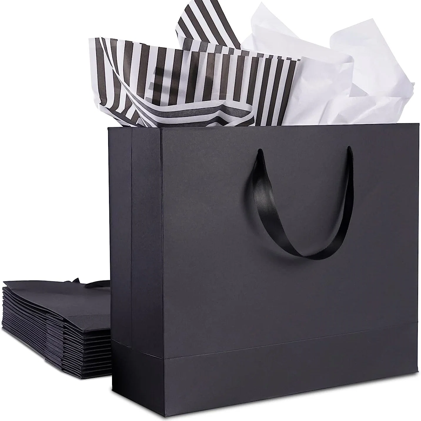 Extra Large Gift Bag Polychromatic Ribbon Handles Heavy Duty Paper Gift Bags