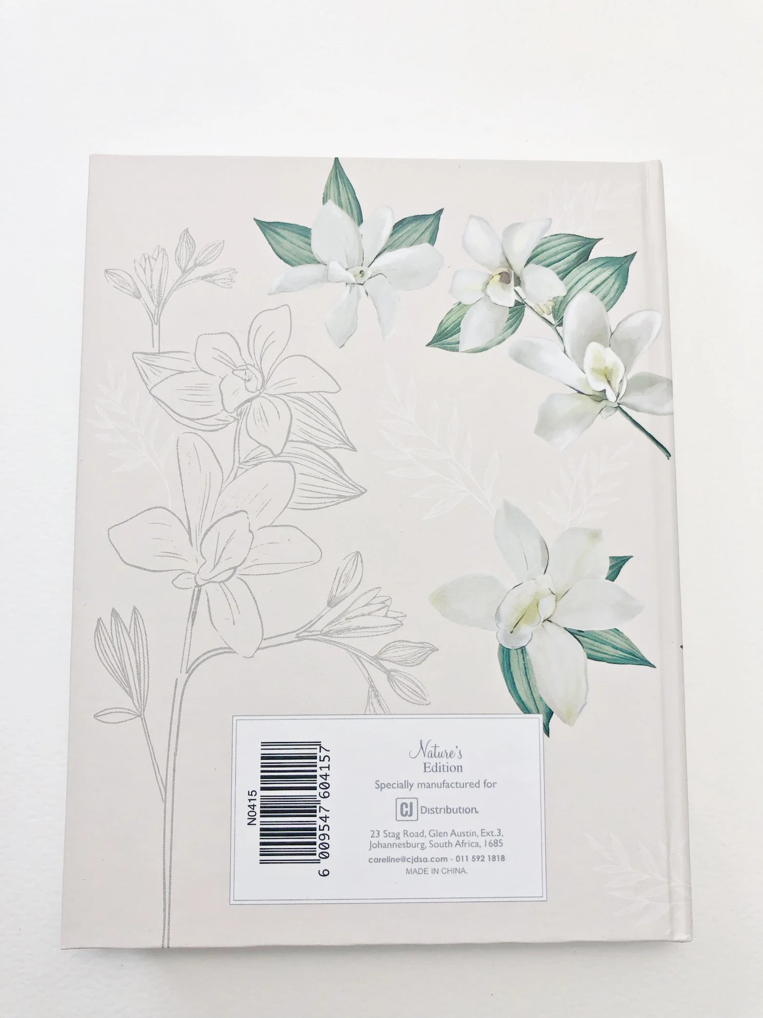 Portátil A6 Hardcover notebook para escritório e estudantes em Flower Design