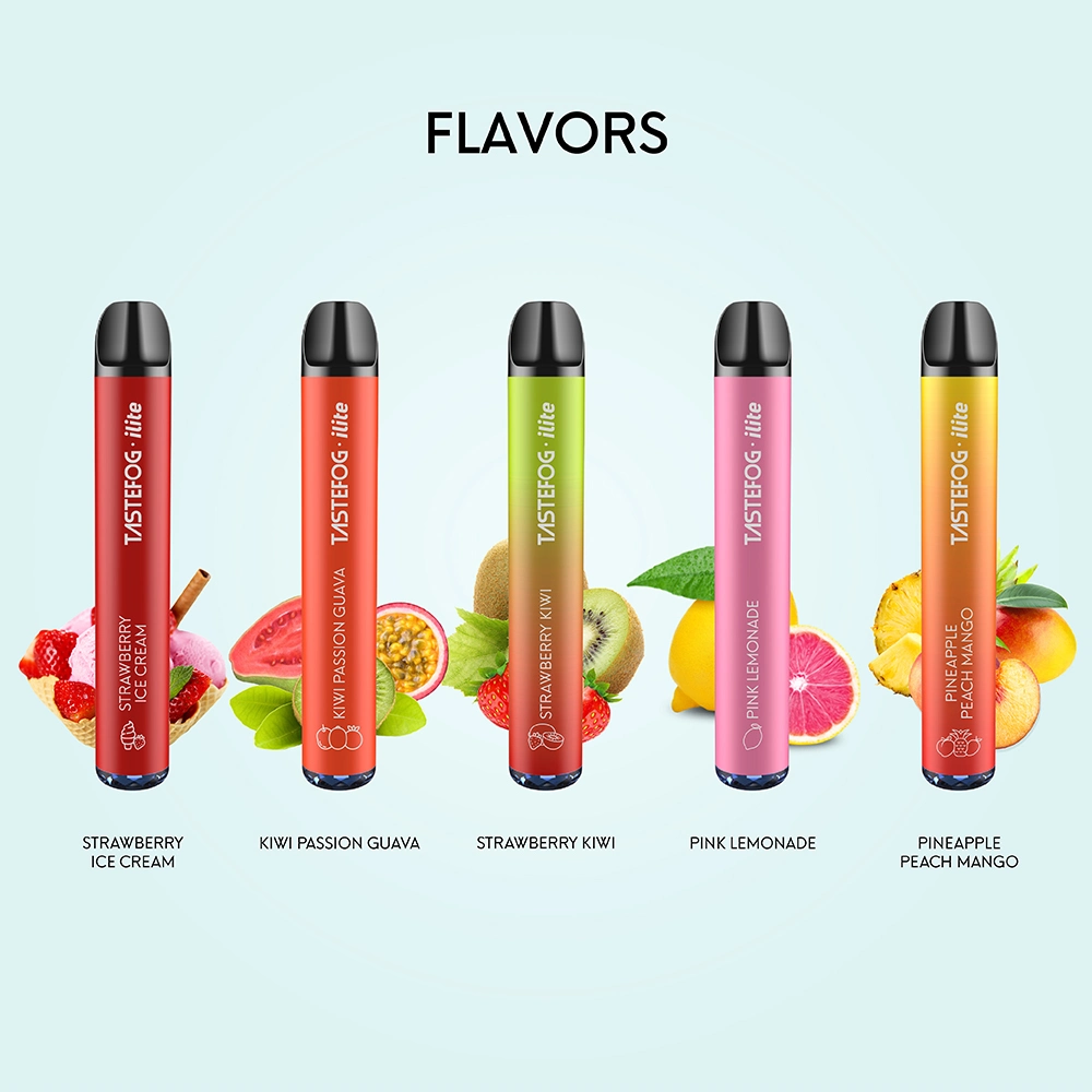 Hot Selling Tastefog vape Wholesale/Supplier 500/600 Puffs Disposable/Chargeable Vape with Fruit Flavors