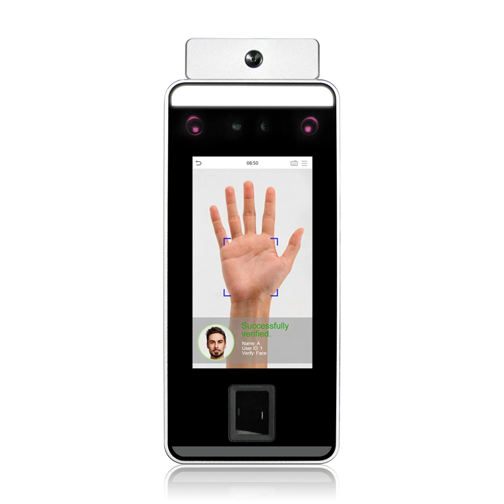 (FacePro1-TD) Biometric Palm Time Attendance Face Recognition with Temperature Access Control