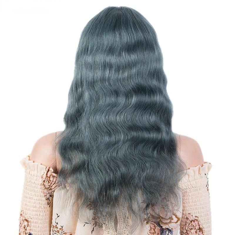 Curly Hair Extensions in Blue Gray