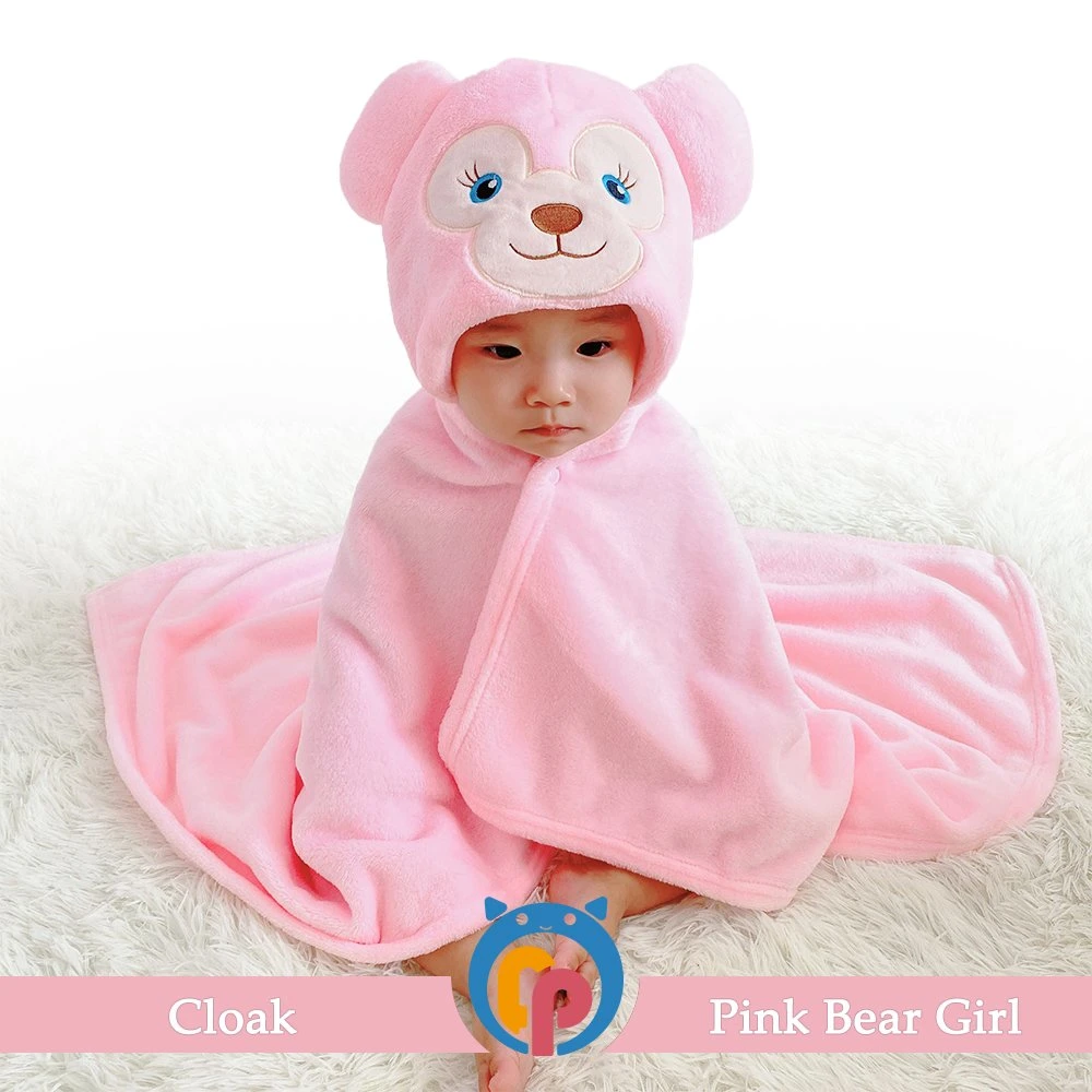 Wholesale/Supplier Free Sample Animal Bear Baby Blanket with Hooded for Four Seasons