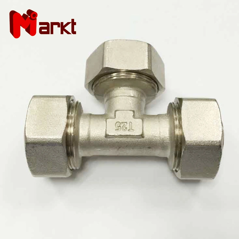 1/2 Brass Pex Fittings Tee Pipe Fitting Brass Screw Fitting