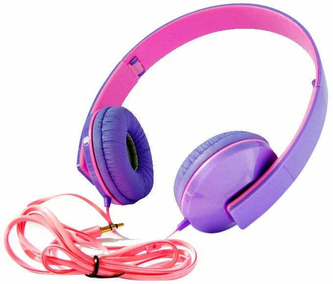 Folding and Fashion Color Slim Portable Wired Stereo Headphone with Mic