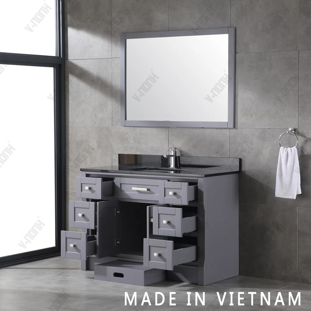 48 Inch Sigle Sink Solid Wood Bathroom Vanities Made in Vietnam