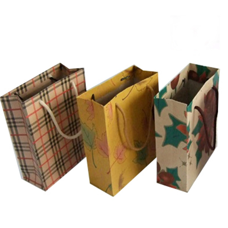 Low Cost Custom Brown Color Regular Kraft Paper Bag for Double Wine Packaging