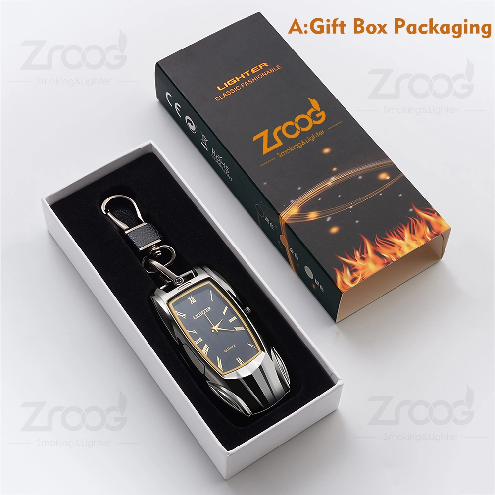 Zroog Llavero Coche Metal Llaveros Mini Windproof Herramienta de supervivencia encendedor recargable hombres regalos