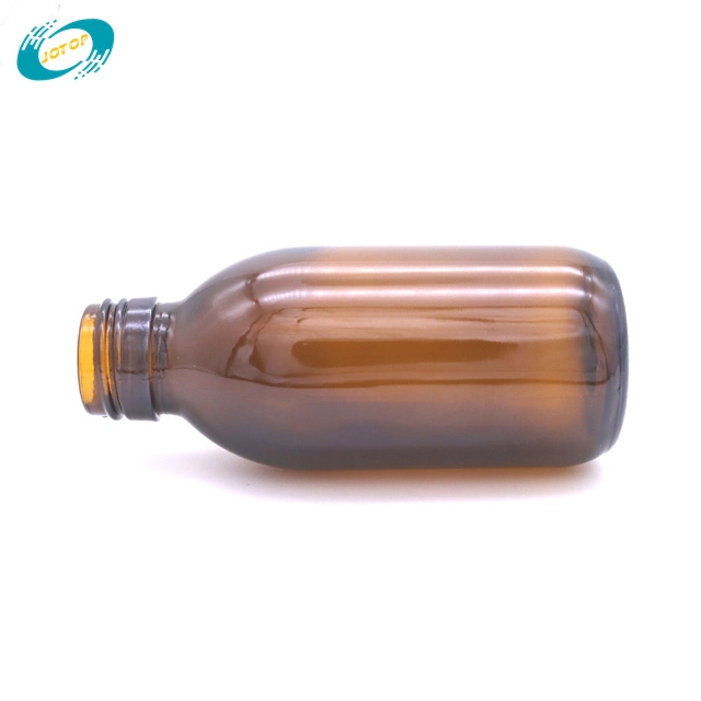 Pharmaceutical Amber Glass Oral Syrup Bottles for Glucose