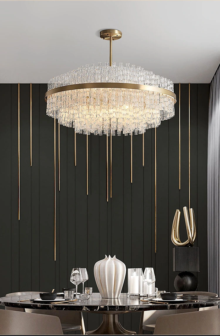 New Modern Nordic Living Room Decoration K9 Crystal Glass LED Chandelier