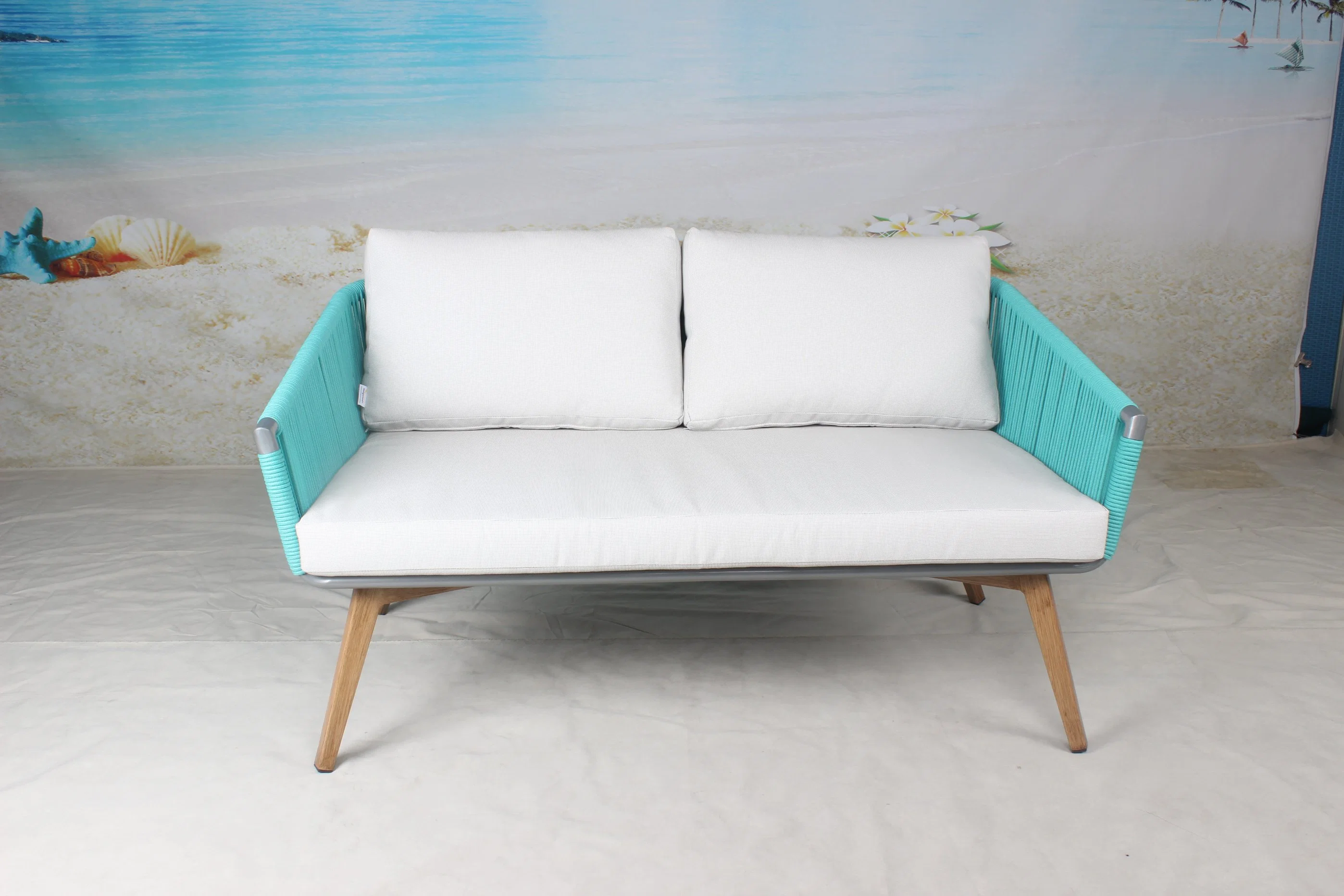 High quality/High cost performance  Outdoor Garden Hotel Patio Aluminum Rope Sofa Furniture
