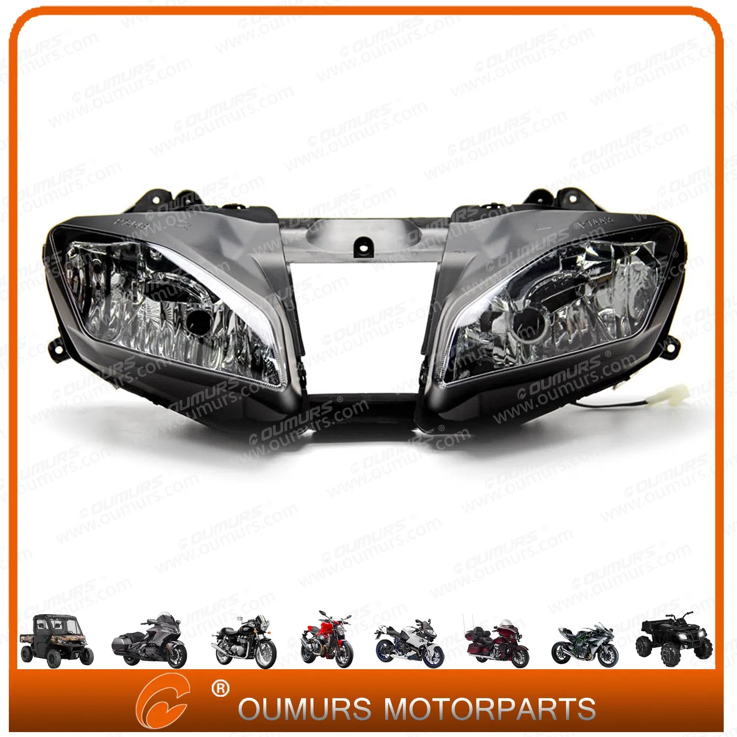 Motorcycle Spare Parts and Accessories Clear Front Headlight Head Lamp Housing Assembly for YAMAHA Yzf R6 2008-2016
