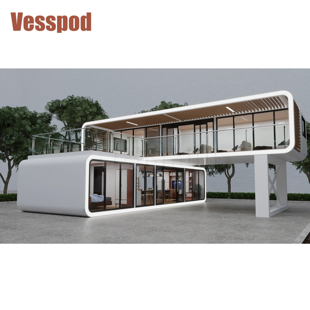 2023 Volferda Vesspod تصميم منزل مدير 2 قصة شاليه أبل منزل مثالي مكون من 3 غرف نوم وحمامين، ومطبخ، وحاوية قابلة للتعديل Vu115 Apple House Capsule House