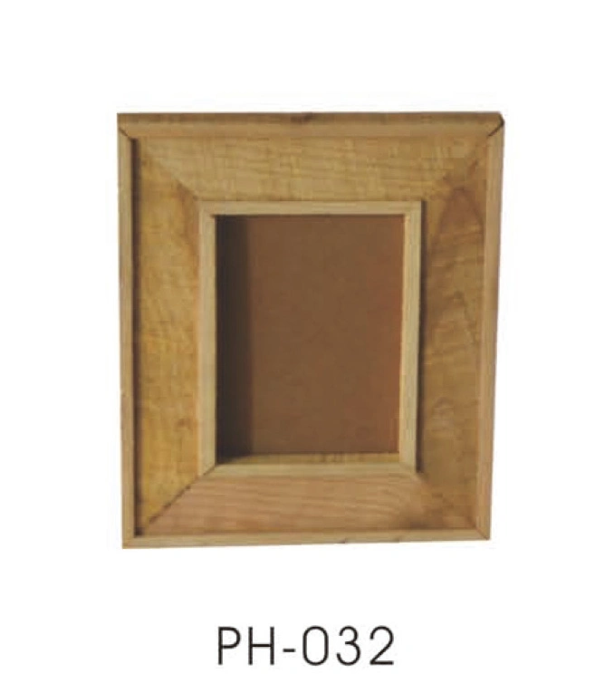 Pine Wood Picture Frame with Picture Card & Triangle Support