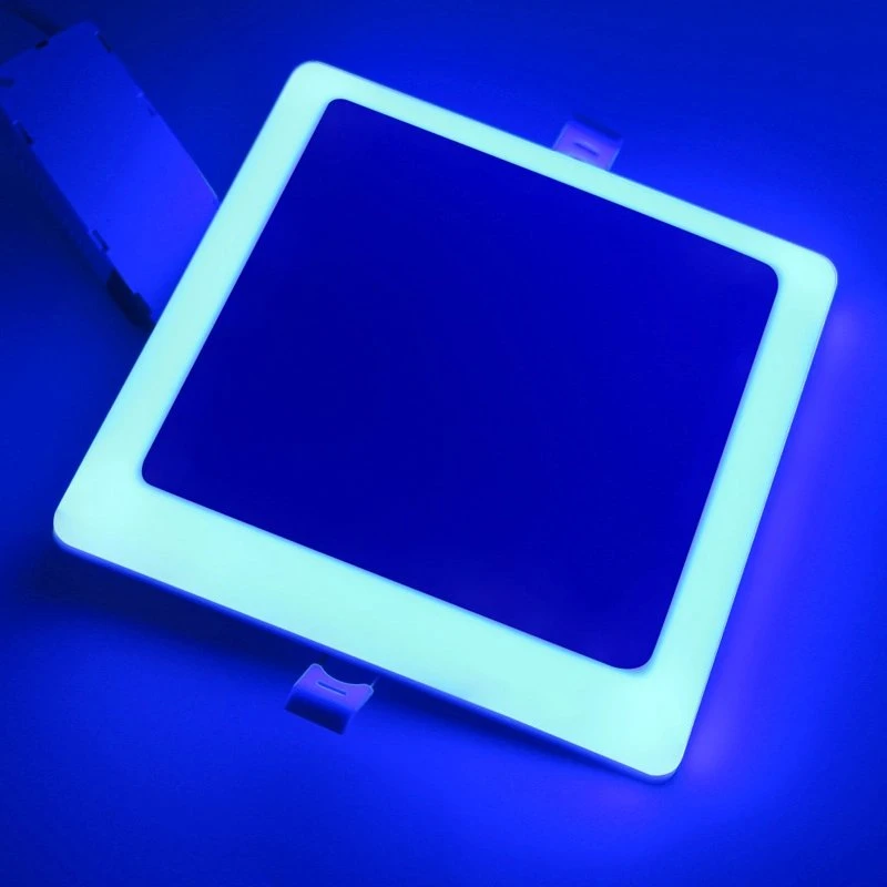 Keou Factory Price Double Color Bi-Color Square 24W LED Frameless Adjustable LED Panel Light