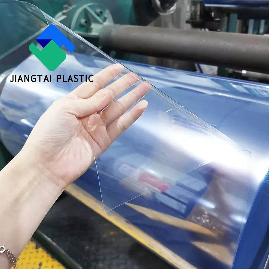 Jiangtai 0.35mm Super Clear Rigid PVC Sheet Film Roll for Thermoforming and Printing