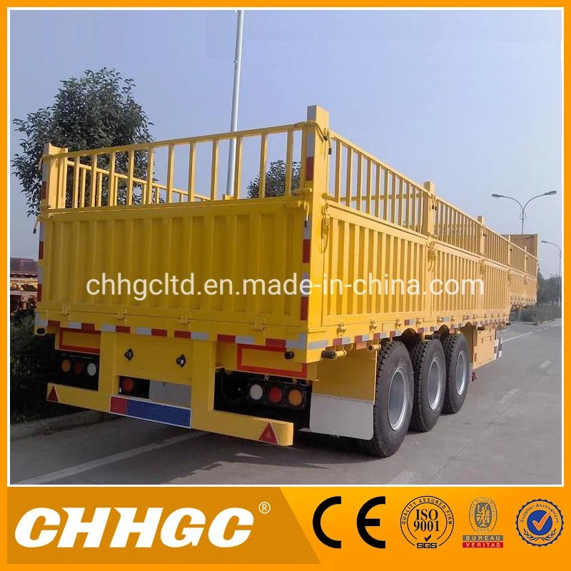 2/3 Axles Horse Transport Stake Bar Type High Side Wall Cargo Semi Trailer for Sale