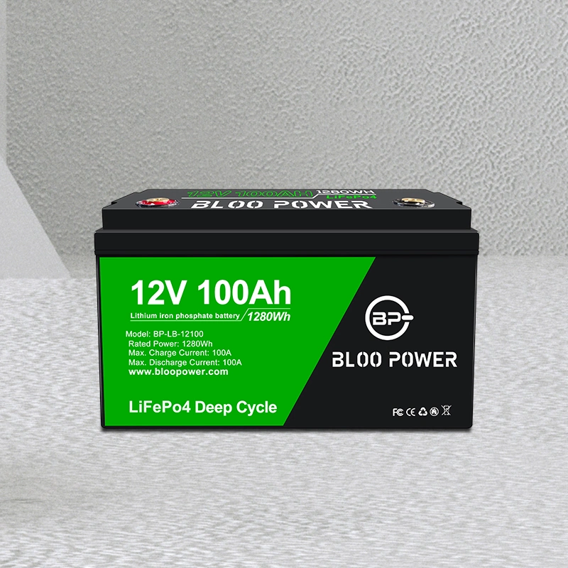 Bloopower système de panneau solaire sans entretien LiFePO4 pour la sécurité Équipement de surveillance terminal de paiement électronique batterie lithium-ion