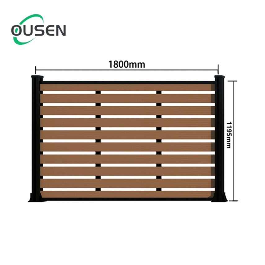 Privacy Stoperacy Frame WC بلاستيك خشبي بلاستيكي بحديقة مركبة ذات نتوء ألواح ألواح الألواح التي تعمل بالألواح WPC Fence
