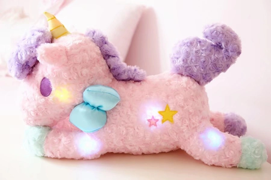 Light up LED Customized Plush Animal Unicorn Soft Stuffed Toy