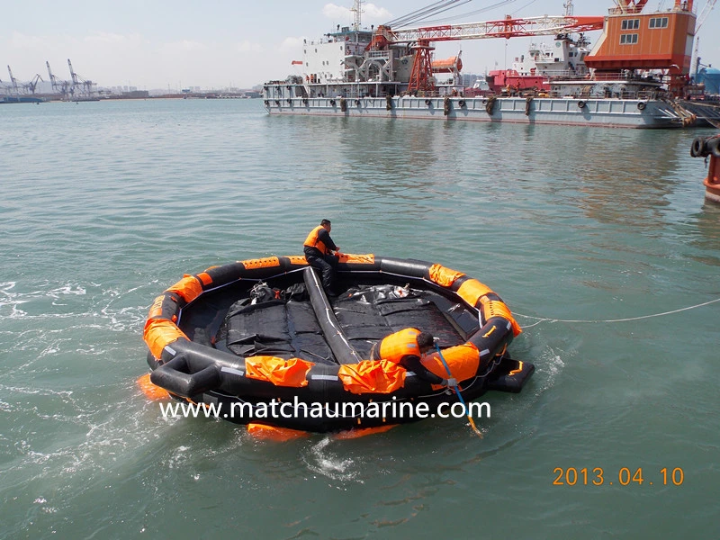 Throw Over Type Open Reversible Marine Inflatable Life Raft for 50persons