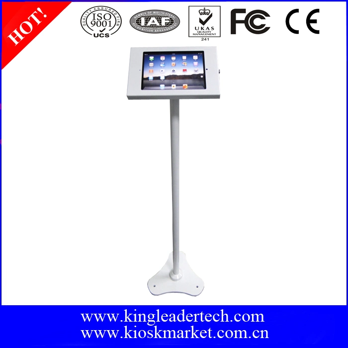 Cold Rolled Steel iPad Floor Stand/Holder/Case with Lock and Keys