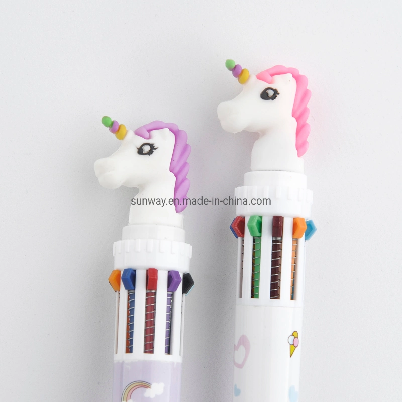 Gift Stationery Hot Sale OEM 10-in-1 Plastic Multi Color Pen