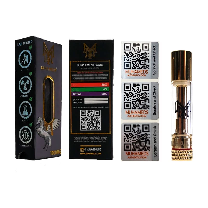 En Stock de Venta caliente 510 Tornillo de rosca de metal cerámica de 0.8ml de punta del lápiz de Vape Muha Meds Carts