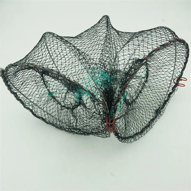 16 trous pliable Eel Trap Parapluie pliable Fish Trap Crab Piège