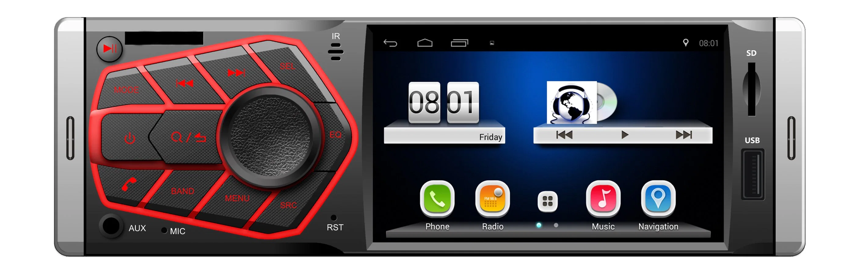 4 Inch Car Stereo Audio Support Remote Control with FM Aux-in Bt One DIN Car MP5 Player