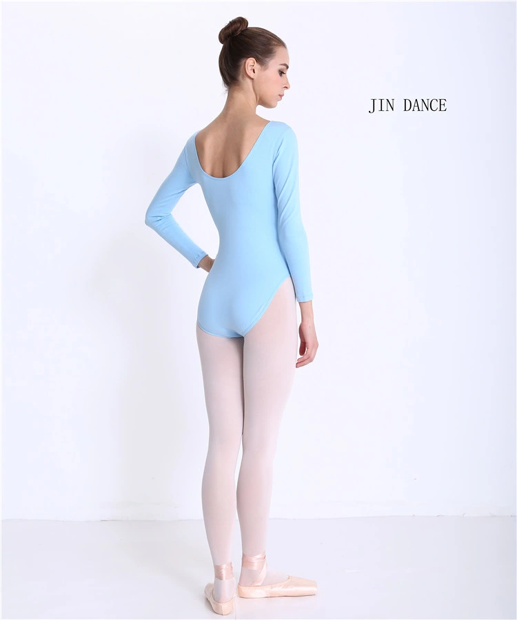 Diseños a medida Nuevo de moda Danza Entrenamiento ropa de nylon Spandex algodón Long Sleeves mujeres adultos Ballet Loetards