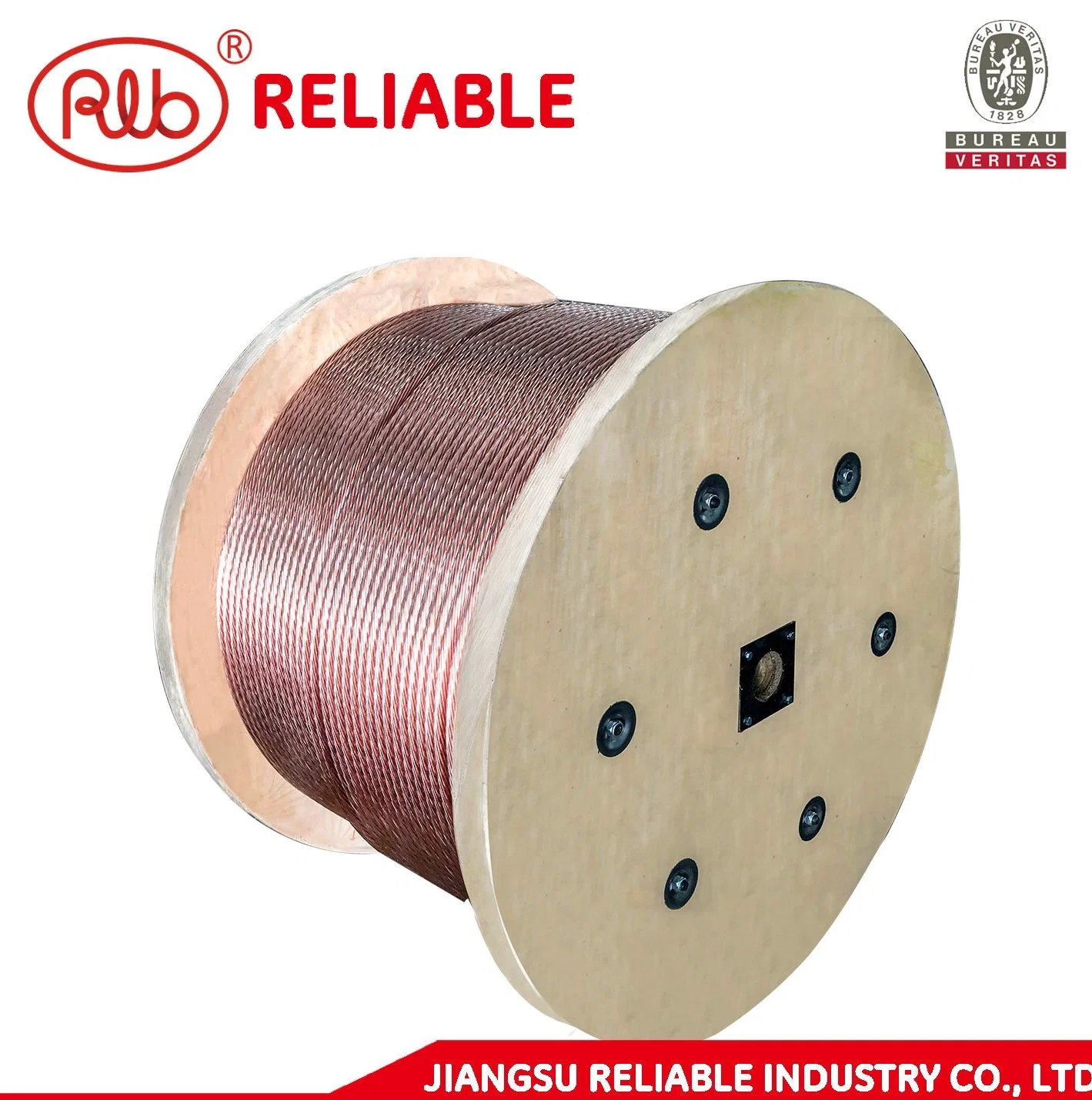 Revestimiento de soldadura de tubo 40%IACS conductividad 19/AWG (4-12) Cobre Clad Acero Strand Cable CCS