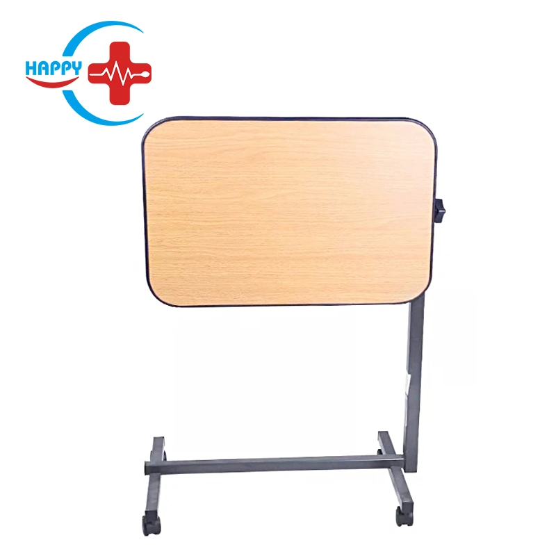 HC-M069 Hôpital réglable médical en bois Hôpital sur table /salle à manger de l'hôpital Table avec plateau de table rotatif
