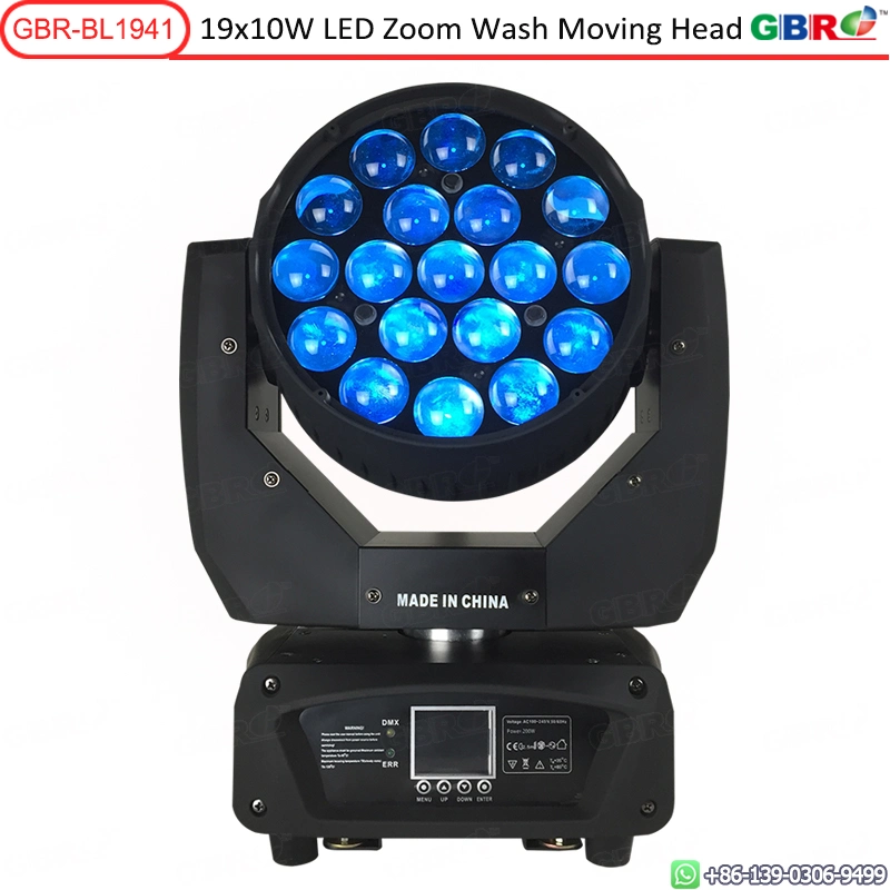 GBR-Bl1941 Martin Mac Aura 19X15W RGBW 4in1 Zoom Beam Wash Luz LED cabeça móvel