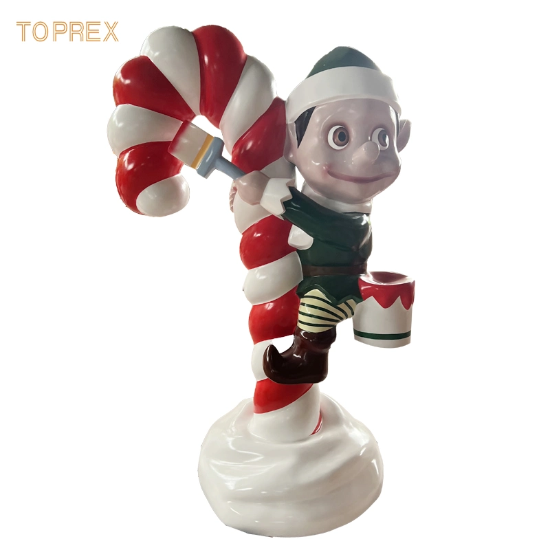 Hot Sale Customized Fiberglass Life Size Xmas Elves Statues