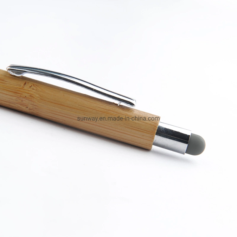 Advertising Eco-Friendly Bamboo Gift Touch Phone Stylus Ball Point Pen