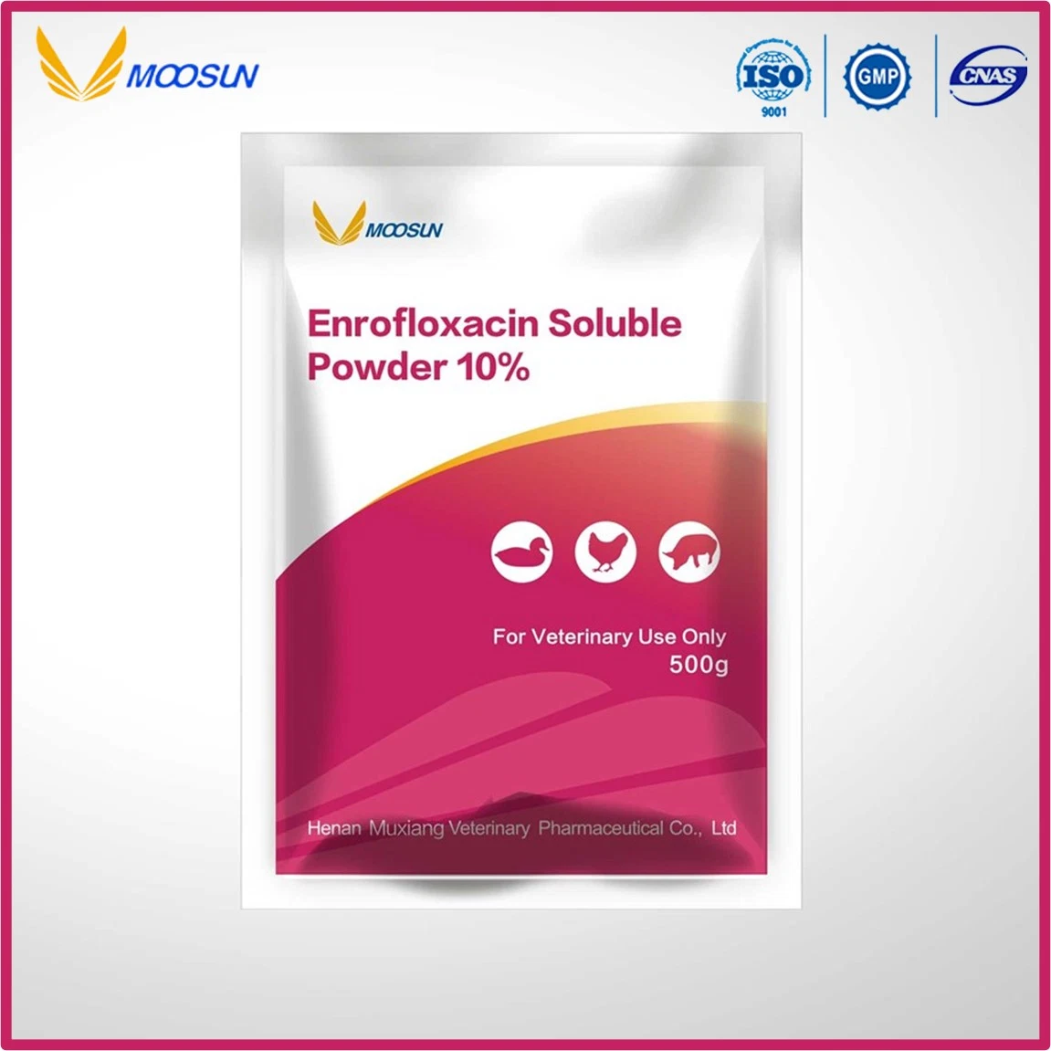 Médicaments vétérinaires de la médecine vétérinaire de 2 % et 10 % de l'Amoxicilline colistine poudre soluble de la médecine de l'élevage de volailles d'antibiotiques en médecine de sulfate de colistine avec GMP