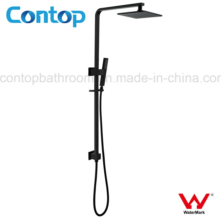 Watermark Matte Black Overhead Shower Combine Hand Shower