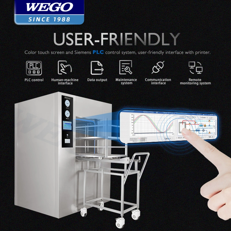 Wego Medical Steam Sterilizer Vertical Sliding Door Autoclave for Cssd Series