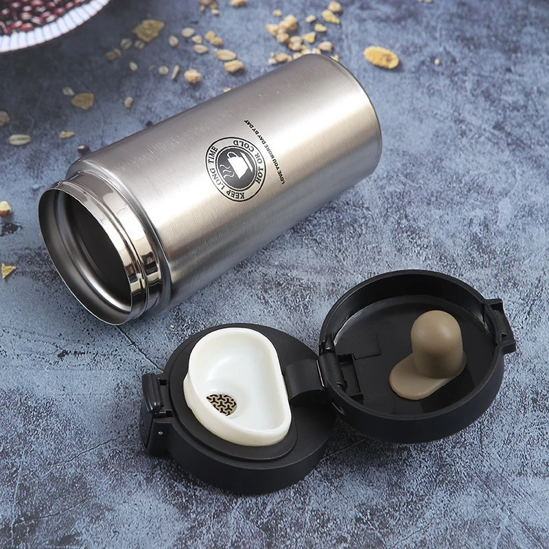 500ml Cute Portable Mini Thermoses Vacuum Flask Insulated Stainless Steel Water Bottle Business Gifts Metal Customized