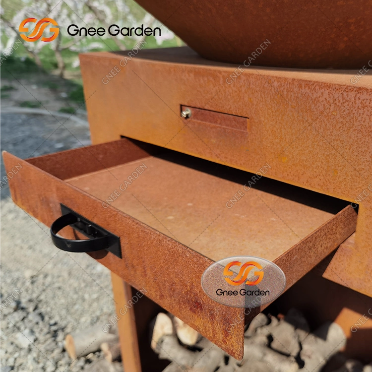 Corten Steel BBQ Grill Charcoal BBQ Grills Portable OEM Welcomed