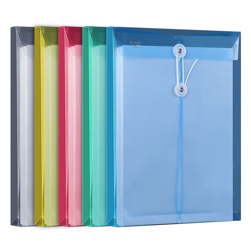 Office Supply A4 carpeta de archivos personalizados de PP envolvente impermeable con Multicolor