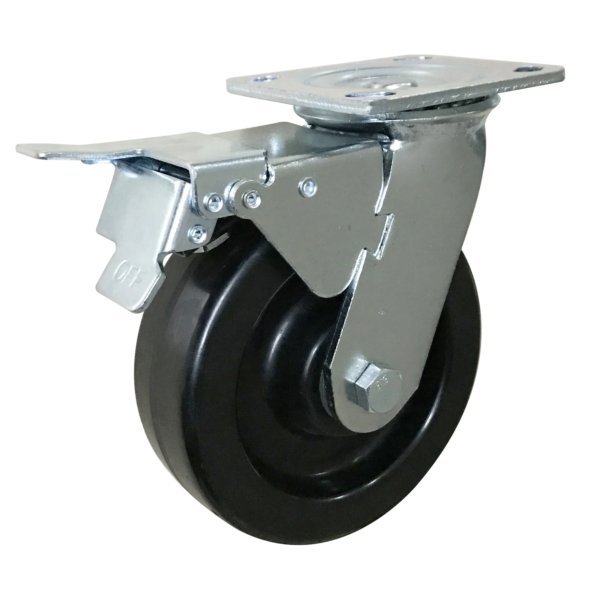 Hot Sale High Quality 6 Inch Trolley Carts Phenolic Caster with Total Lock