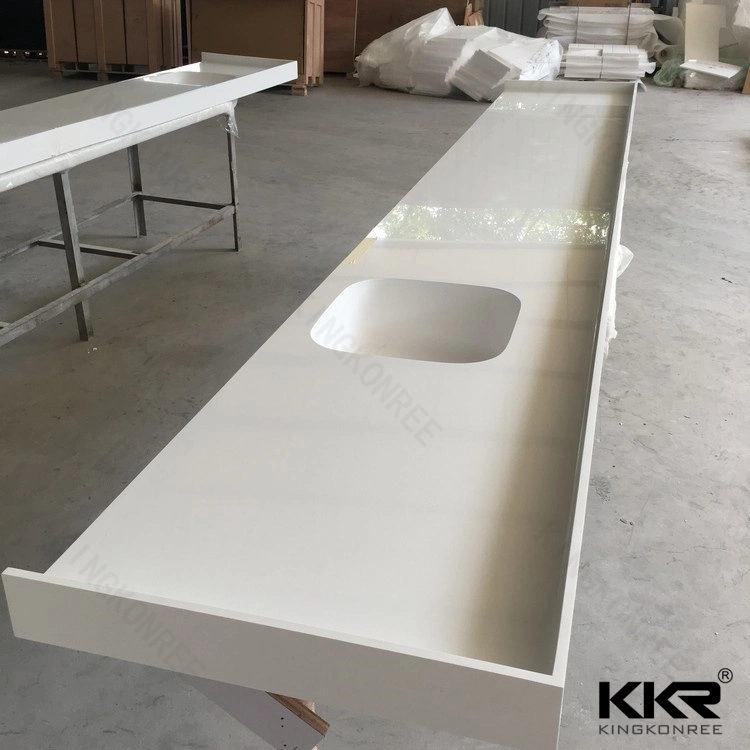 Custom Make Artificial Marble Countertop Solid Surface Bathroom Vanity Top