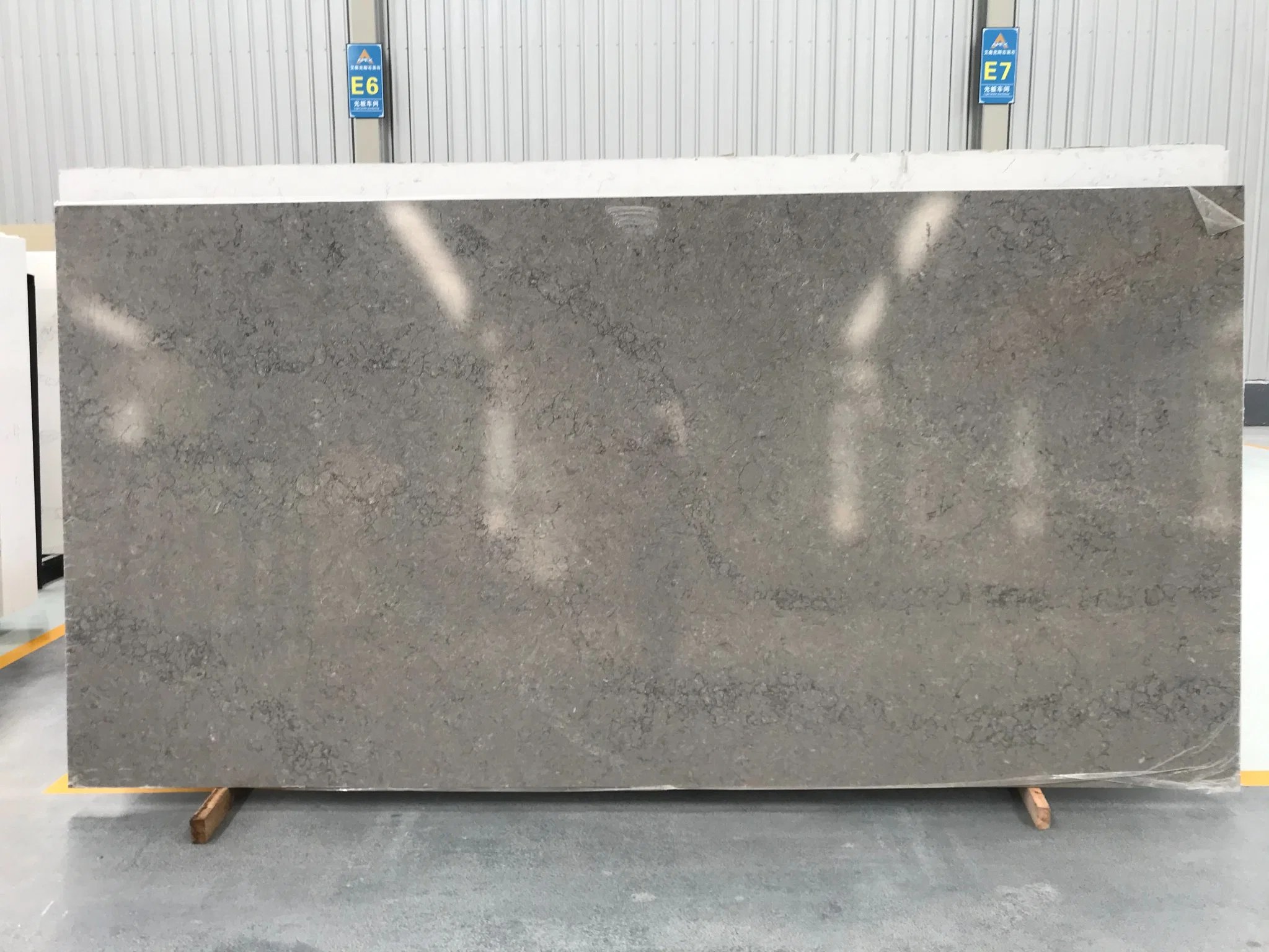 Turbin Grey Kitchen Cabinet Countertops Island Artificial Stone Slab Quartz Tiles