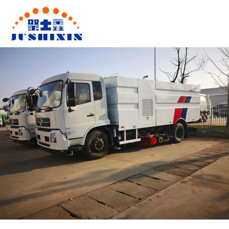 Dongfeng White 4*2 180HP Water Spray City Sanitation Clean Road Street Sweeper Truck