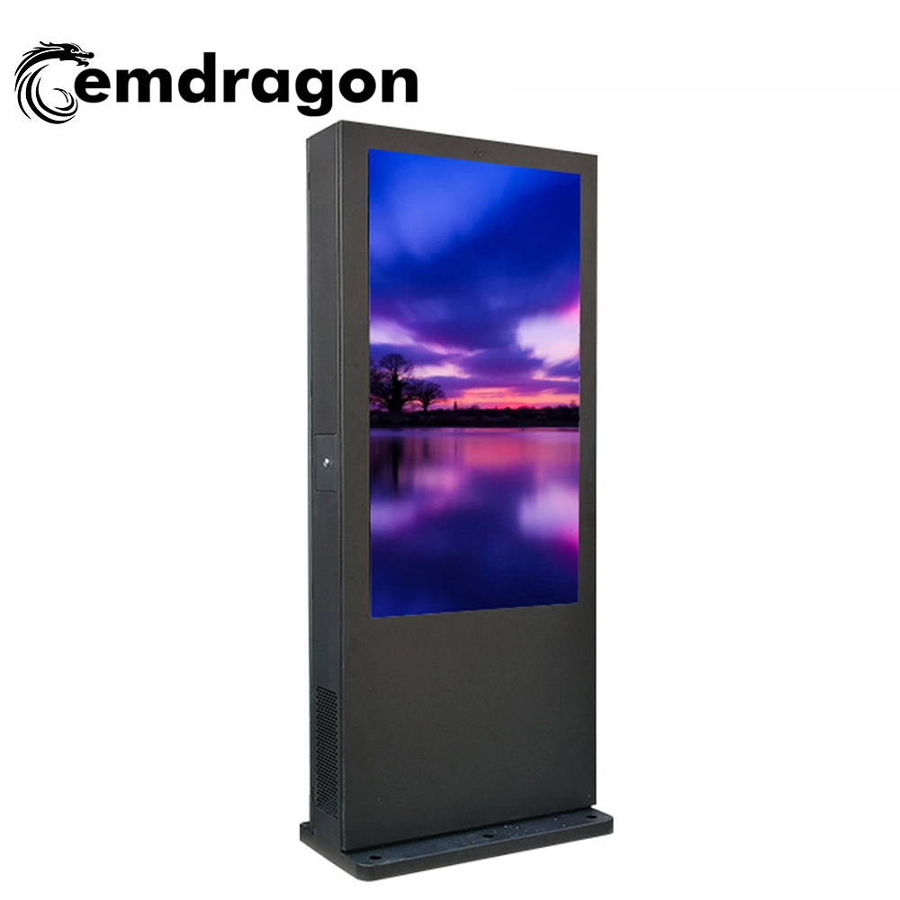 Air Conditioner Vertical Screen Floor Outdoor Advertising Machine 65 Inch Touch Screen Advertising Board Floor Standing TFT Advertisement Board Internet