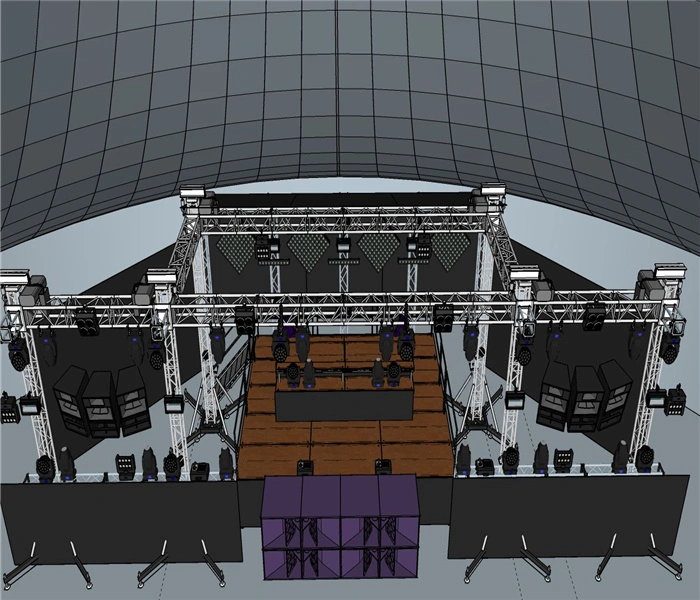 Hot Sale Concert Show Exhibition Used Aluminum Stage Equipment Truss Lighting Truss System