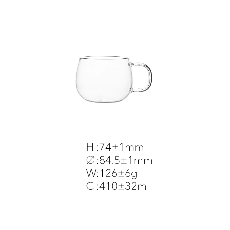 Bulk Glass Coffee Mug Clear Beer Mug Water Glass Tea Cups Drinking Handle Mug